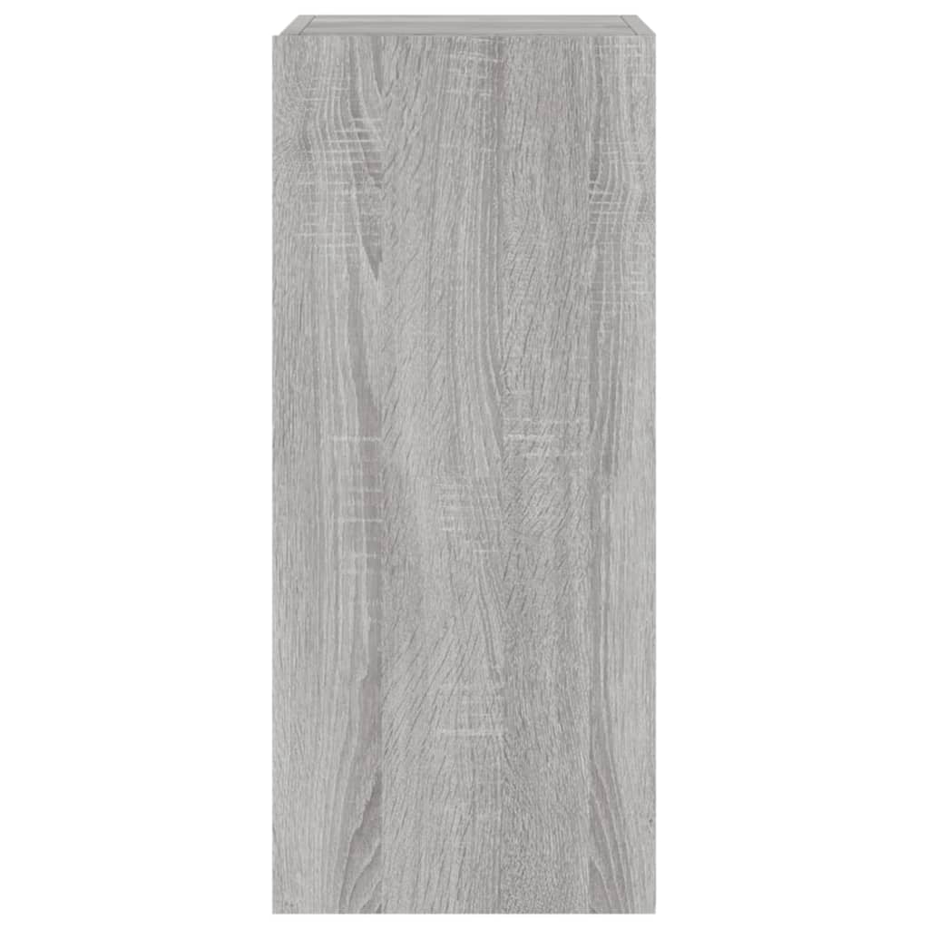 vidaXL Έπιπλο Τοίχου Τηλεόρασης με LED Γκρι Sonoma 30,5x35x70 εκ.