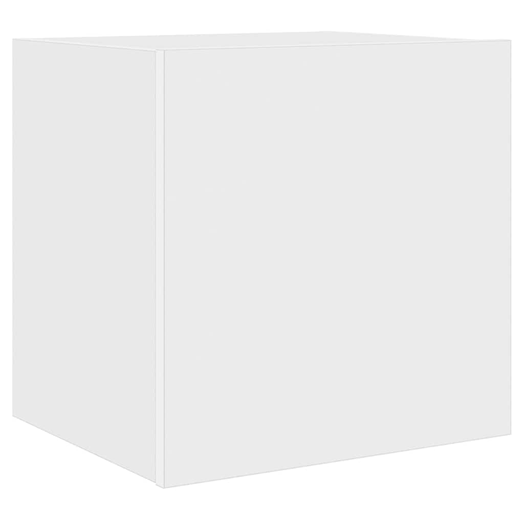 vidaXL Έπιπλα Τοίχου Τηλεόρασης με LED 2 Τεμ. Λευκά 40,5x35x40 εκ.