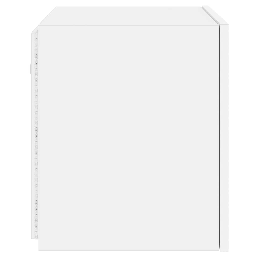 vidaXL Έπιπλα Τοίχου Τηλεόρασης με LED 2 Τεμ. Λευκά 40,5x35x40 εκ.
