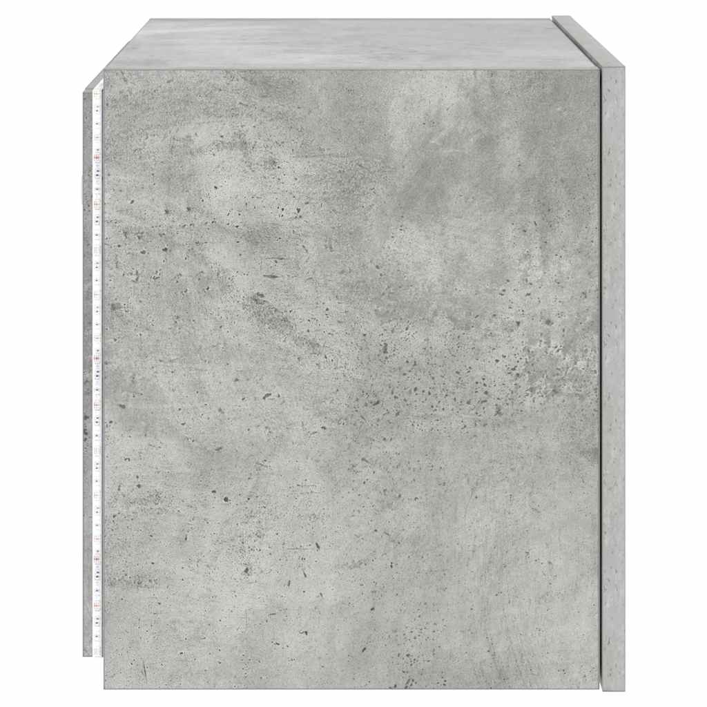 vidaXL Έπιπλο Τηλεόρασης με LED Γκρι Σκυροδέματος 40,5x35x40 εκ.