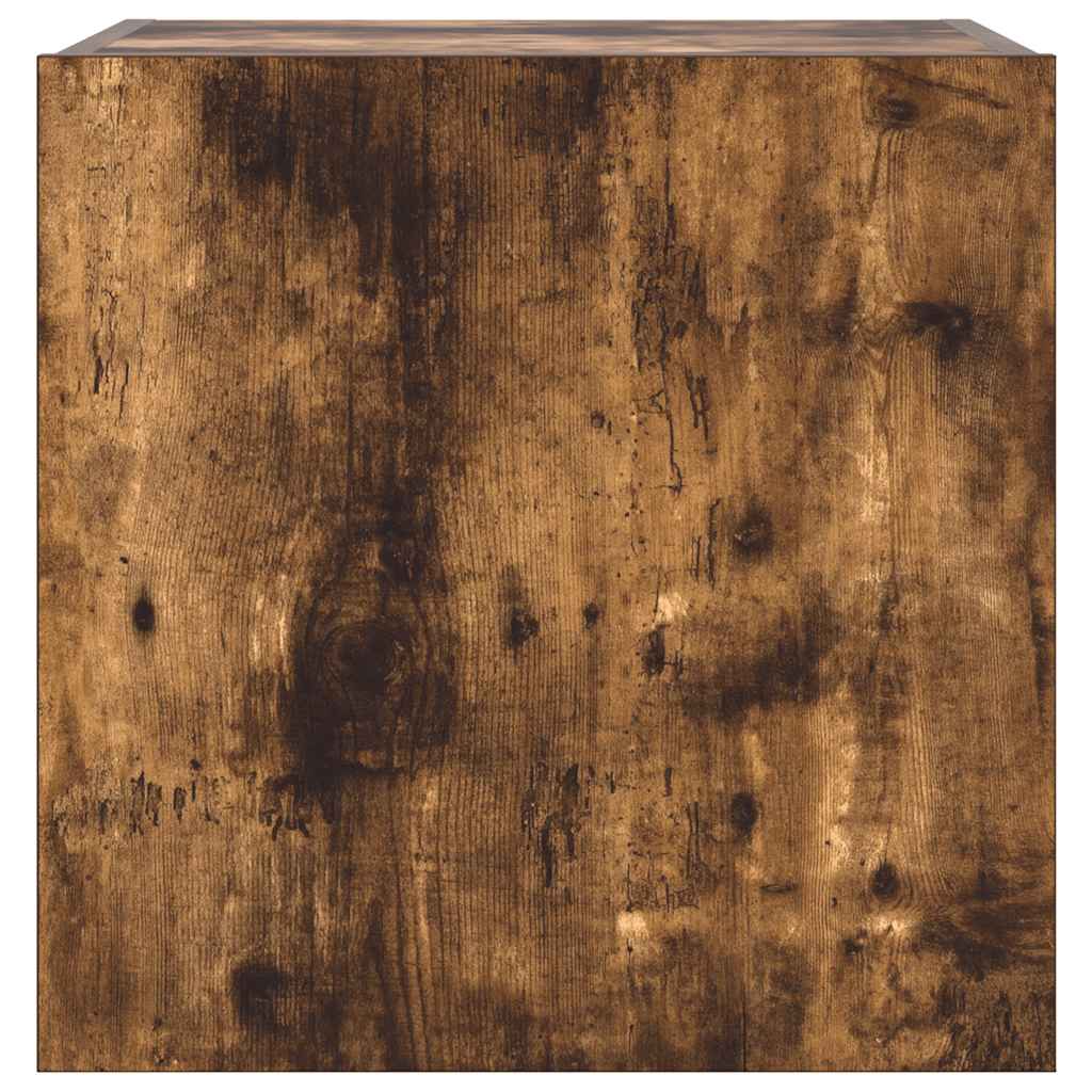 vidaXL Έπιπλο Τοίχου Τηλεόρασης με LED Καπνιστή Δρυς 40,5x35x40 εκ.