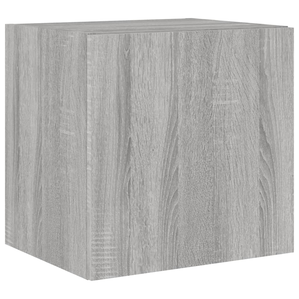 vidaXL Έπιπλο Τοίχου Τηλεόρασης με LED Γκρι Sonoma 40,5x35x40 εκ.