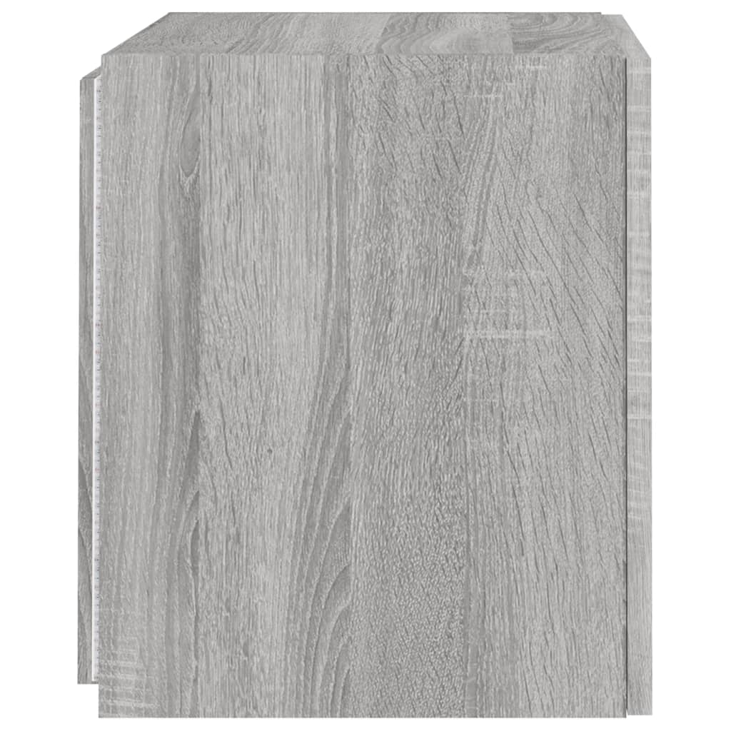 vidaXL Έπιπλο Τοίχου Τηλεόρασης με LED Γκρι Sonoma 40,5x35x40 εκ.