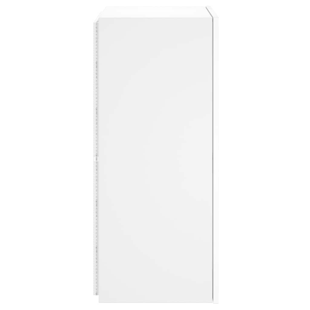 vidaXL Έπιπλο Τοίχου Τηλεόρασης με LED Λευκό 40,5x35x80 εκ.