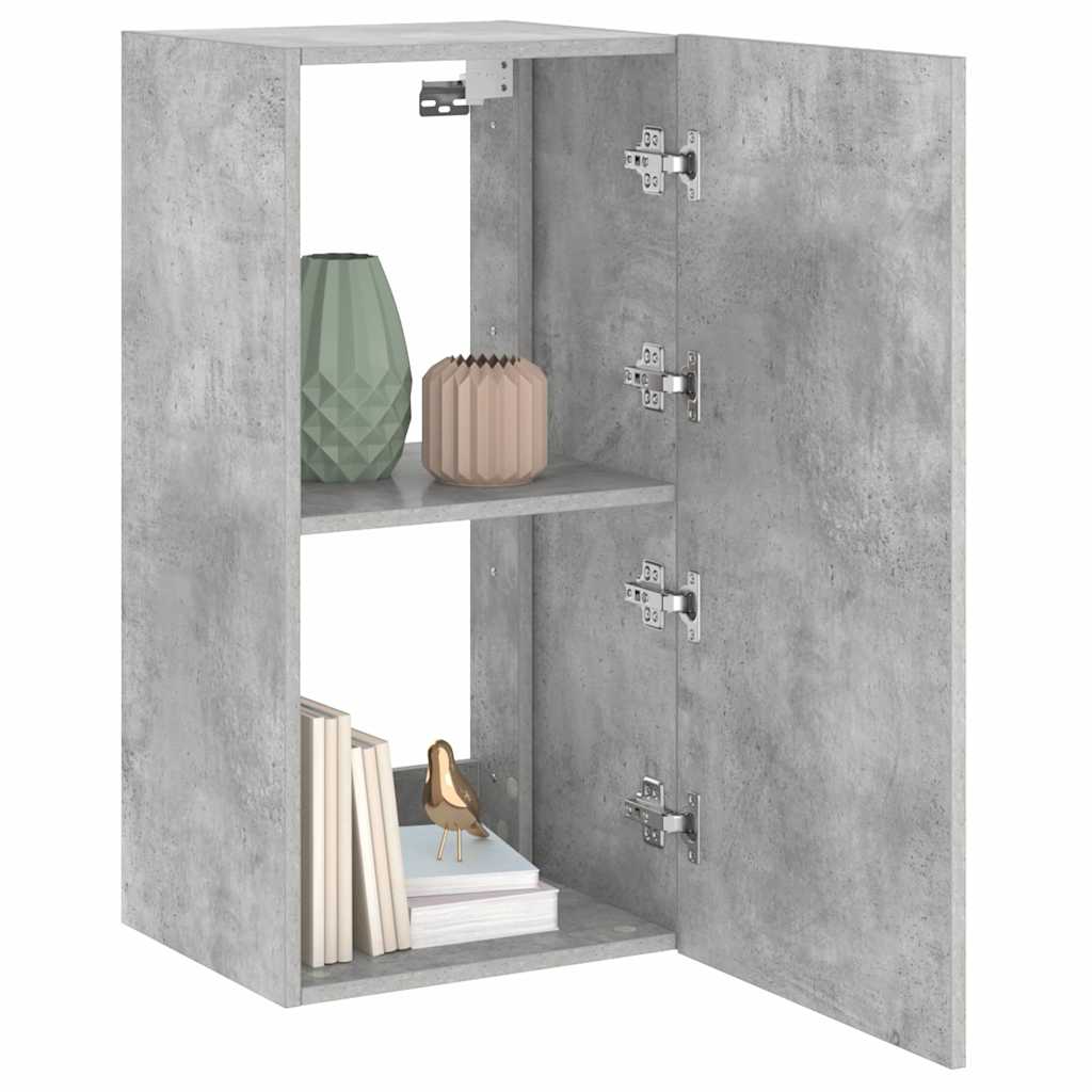 vidaXL Έπιπλο Τηλεόρασης με LED Γκρι Σκυροδέματος 40,5x35x80 εκ.