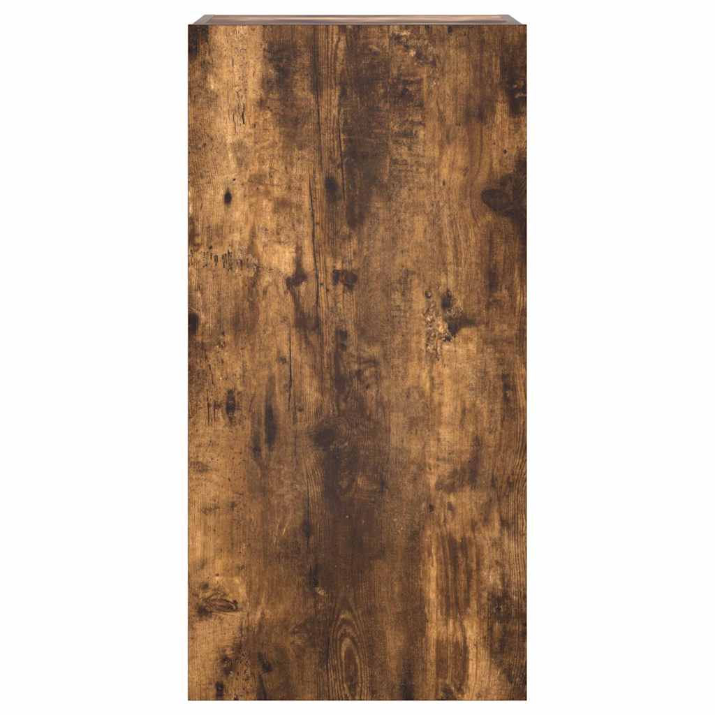 vidaXL Έπιπλο Τοίχου Τηλεόρασης με LED Καπνιστή Δρυς 40,5x35x80 εκ.