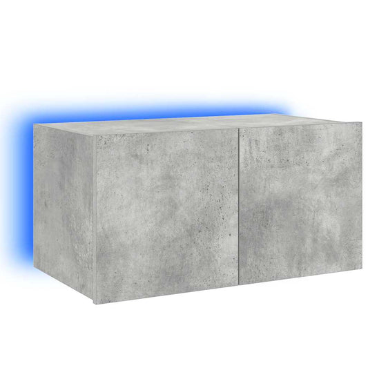 vidaXL Έπιπλο Τηλεόρασης με LED Γκρι Σκυροδέματος 60x35x31 εκ.