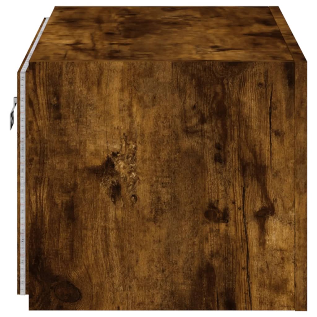 vidaXL Έπιπλο Τοίχου Τηλεόρασης με LED Καπνιστή Δρυς 60x35x31 εκ.