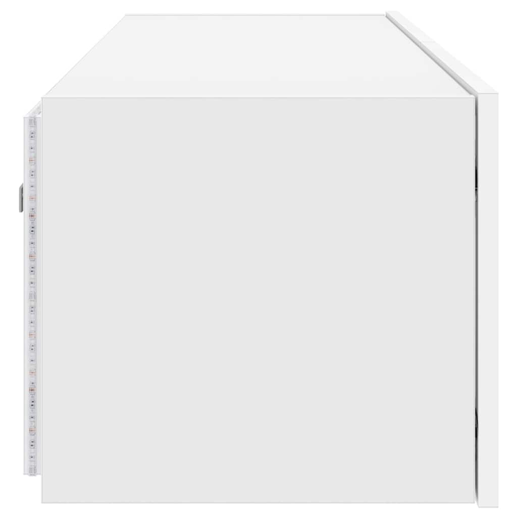vidaXL Έπιπλο Τοίχου Τηλεόρασης με LED Λευκό 100x35x31 εκ.