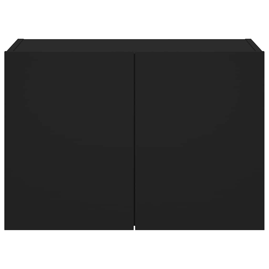 vidaXL Έπιπλο Τοίχου Τηλεόρασης με LED Μαύρο 60x35x41 εκ.