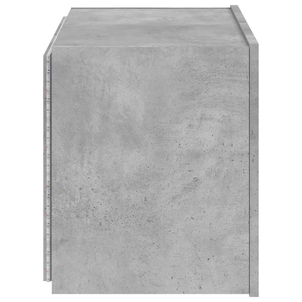 vidaXL Έπιπλο Τηλεόρασης με LED Γκρι Σκυροδέματος 60x35x41 εκ.