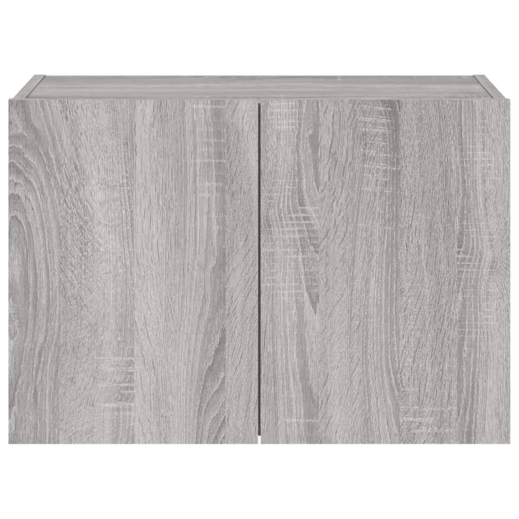vidaXL Έπιπλο Τοίχου Τηλεόρασης με LED Γκρι Sonoma 60x35x41 εκ.