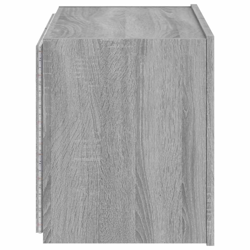 vidaXL Έπιπλο Τοίχου Τηλεόρασης με LED Γκρι Sonoma 60x35x41 εκ.