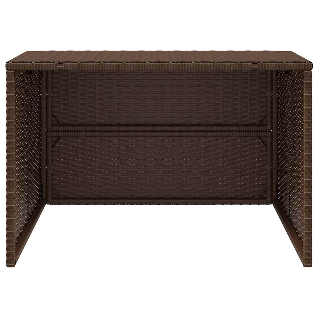 vidaXL Σκέπαστρο για Χλοοκοπτ. Ρομπότ Καφέ 86x90x52/57 εκ. Συνθ. Ρατάν