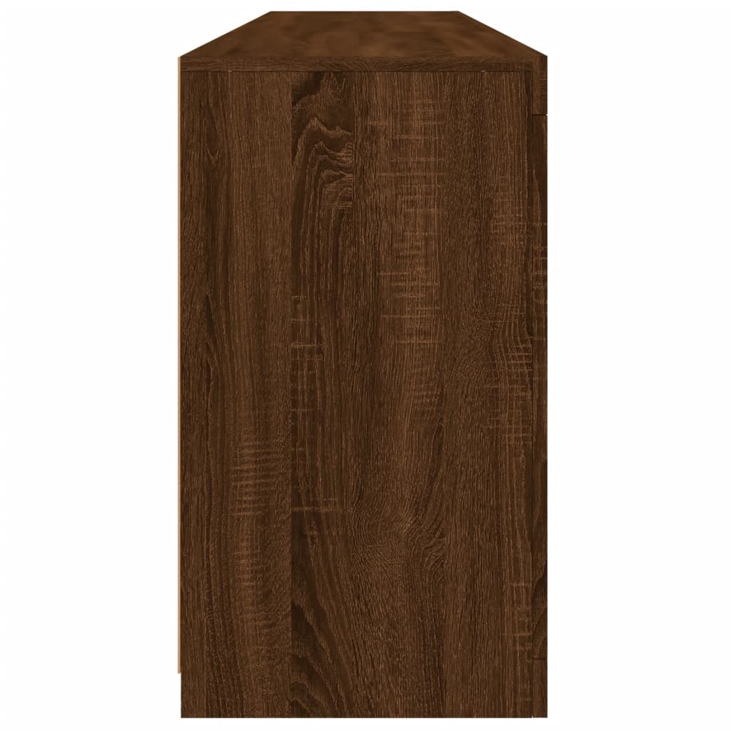 vidaXL Ντουλάπι με LED Καφέ Δρυς 162x37x67 εκ.