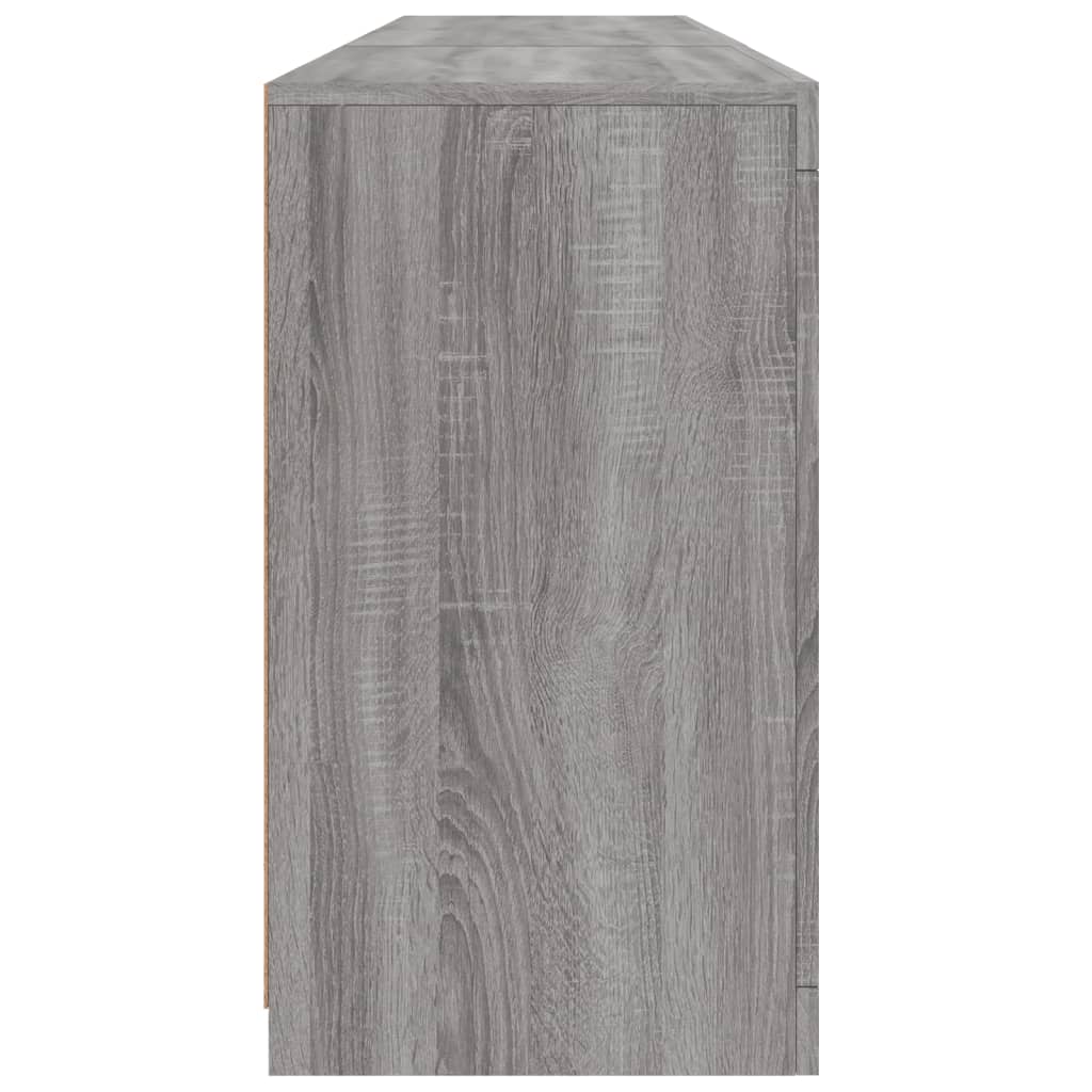 vidaXL Μπουφές με LED Γκρι Sonoma 162x37x67 εκ.