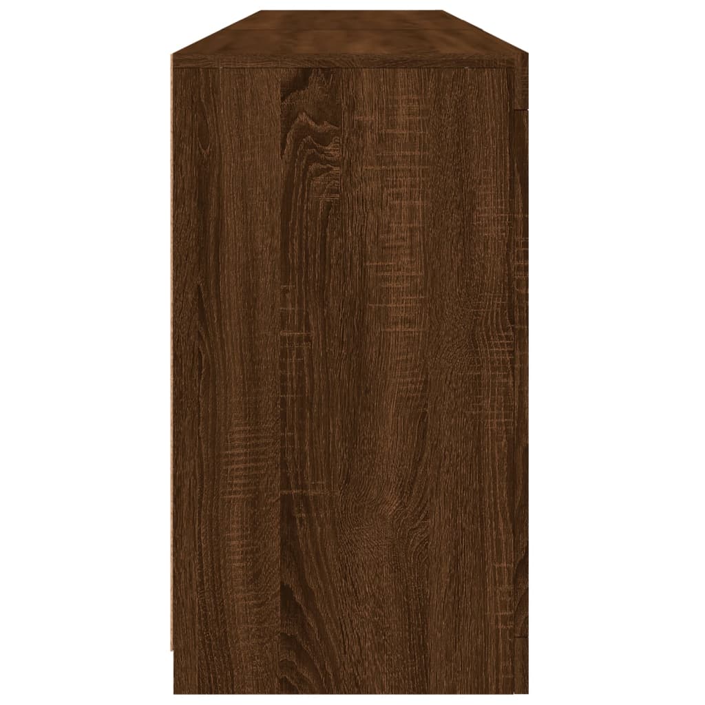 vidaXL Μπουφές με LED Καφέ Δρυς 181,5 x 37 x 67 εκ.