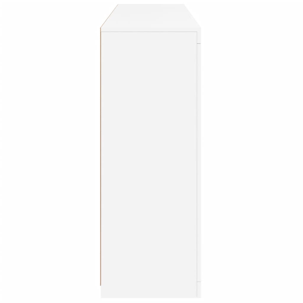 vidaXL Μπουφέδες με Φώτα LED 3 τεμ. Λευκοί από Επεξεργασμένο Ξύλο