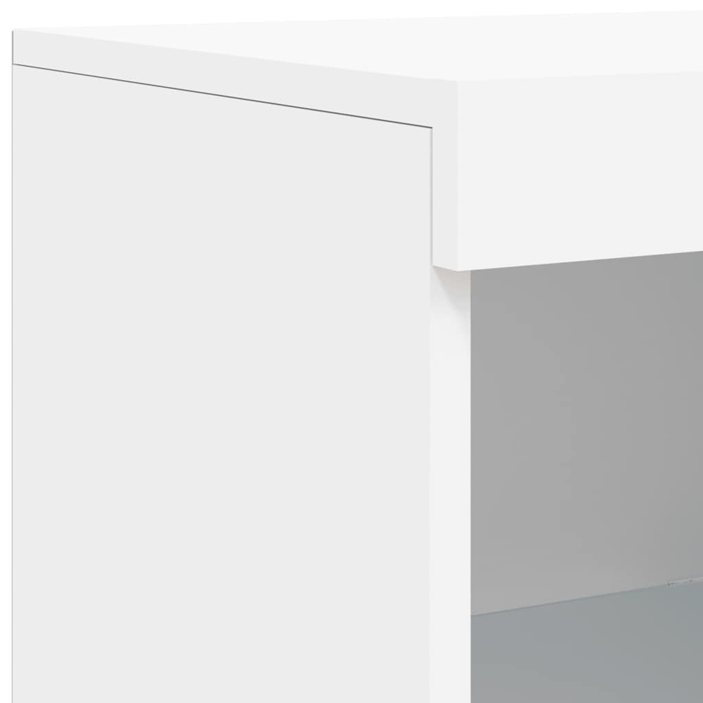 vidaXL Μπουφέδες με Φώτα LED 3 τεμ. Λευκοί από Επεξεργασμένο Ξύλο
