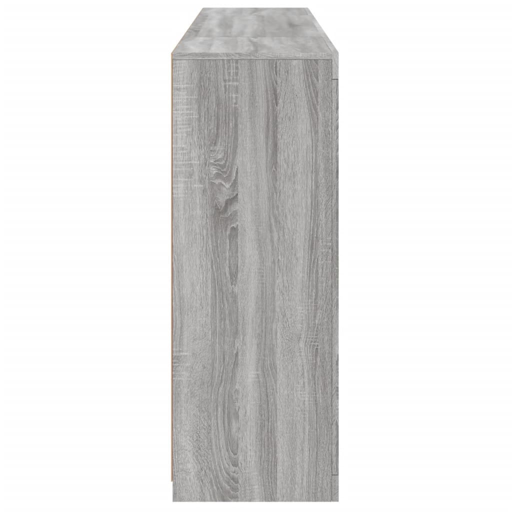 vidaXL Μπουφέδες με Φώτα LED 3 τεμ. Γκρι Sonoma από Επεξεργασμένο Ξύλο