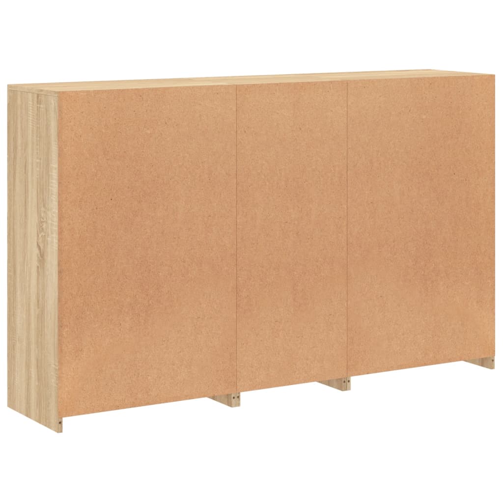 vidaXL Μπουφές με Φώτα LED Sonoma Δρυς 162 x 37 x 100 εκ.