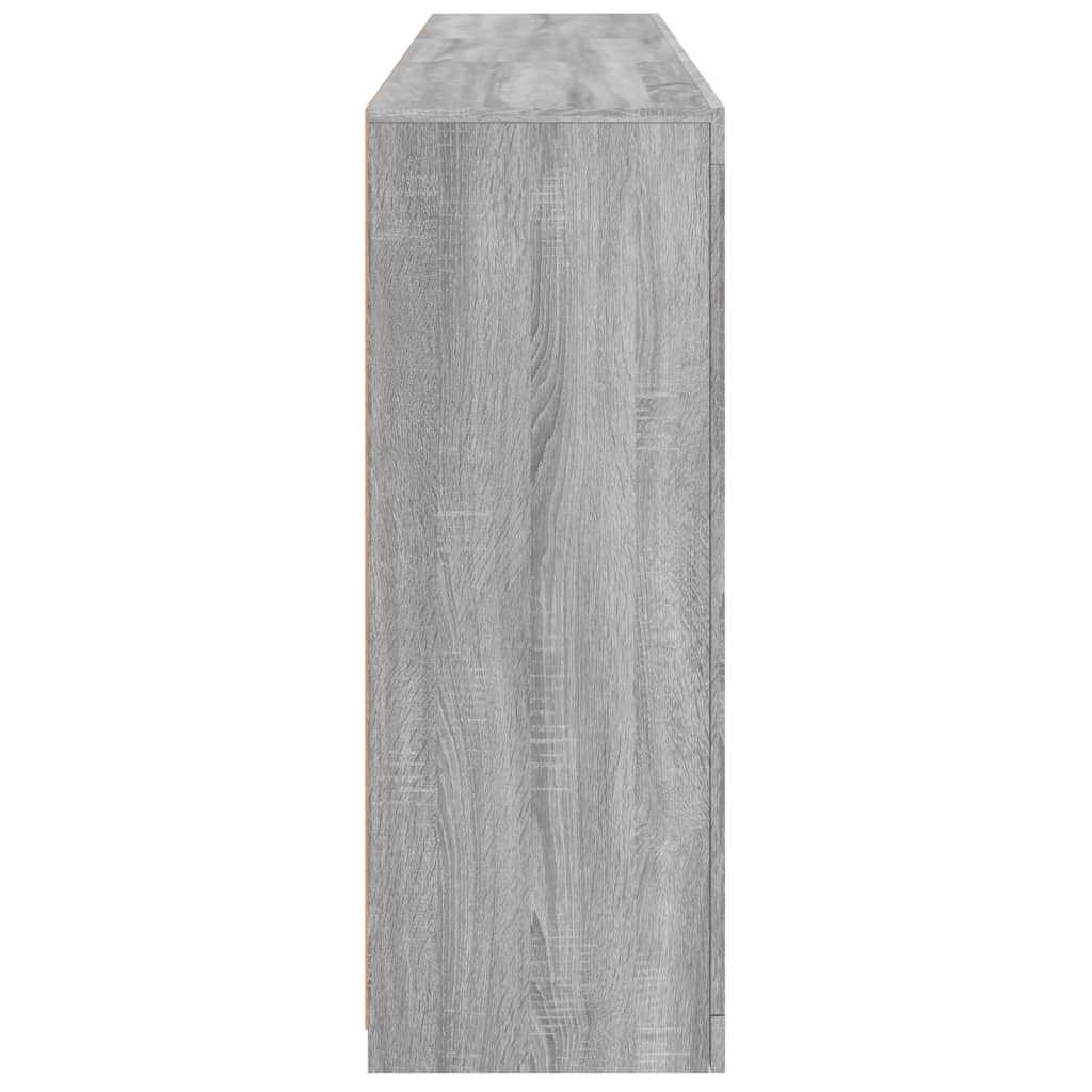 vidaXL Μπουφές με Φώτα LED Γκρι Sonoma 162 x 37 x 100 εκ.