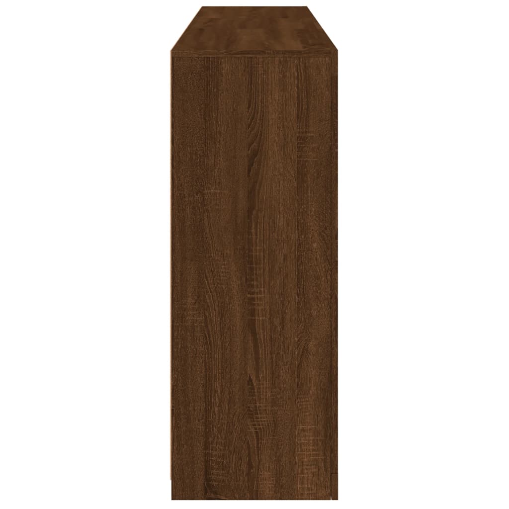 vidaXL Μπουφές με Φώτα LED Καφέ Δρυς 162 x 37 x 100 εκ.