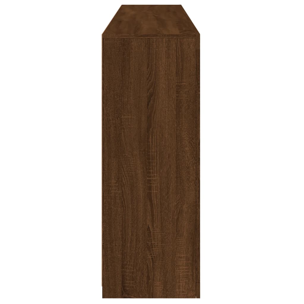 vidaXL Μπουφές με Φώτα LED Καφέ Δρυς 181,5 x 37 x 100 εκ.