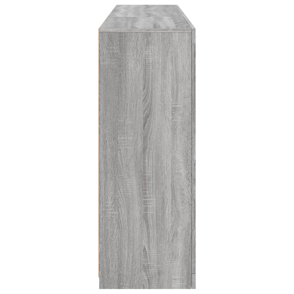 vidaXL Μπουφές με Φώτα LED Γκρι Sonoma 162 x 37 x 100 εκ.