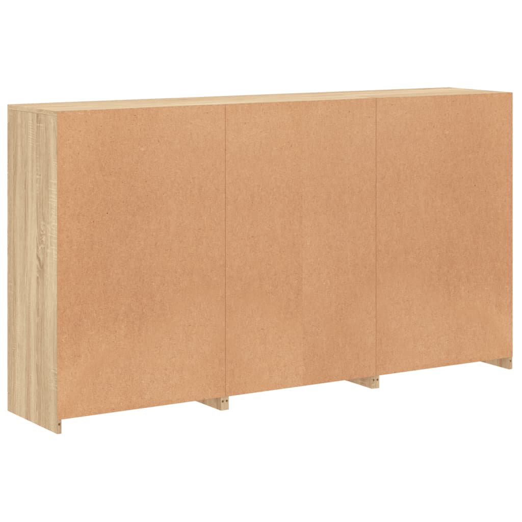 vidaXL Μπουφές με Φώτα LED Sonoma Δρυς 181,5 x 37 x 100 εκ.