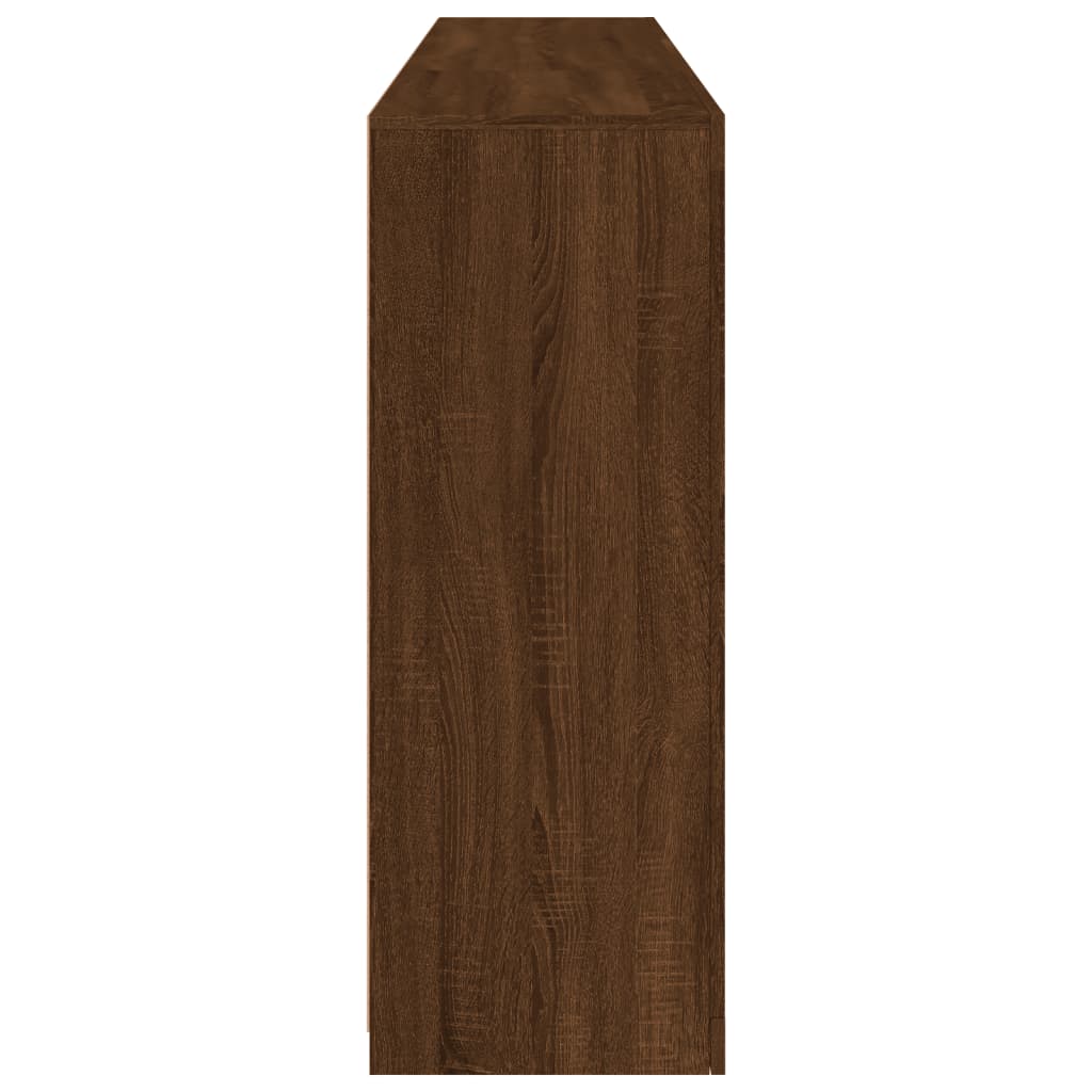 vidaXL Μπουφές με Φώτα LED Καφέ Δρυς 181,5 x 37 x 100 εκ.