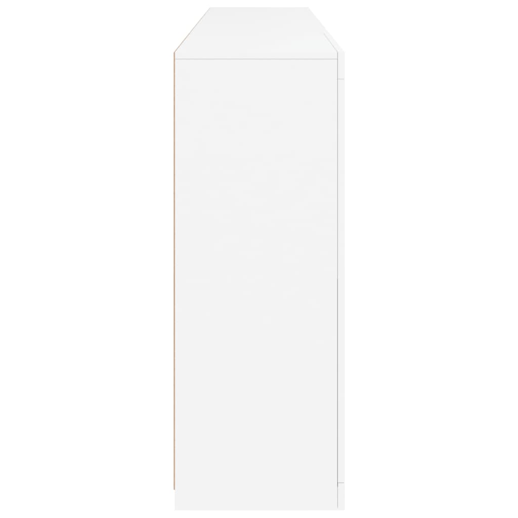 vidaXL Μπουφές με Φώτα LED Λευκός 202 x 37 x 100 εκ.