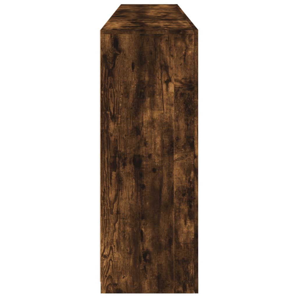 vidaXL Μπουφές με Φώτα LED Καπνιστή Δρυς 202 x 37 x 100 εκ.