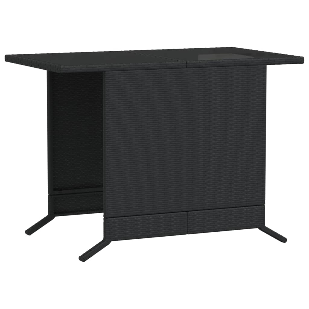 vidaXL Σετ Επίπλων Bistro 3 τεμ. Μαύρο Συνθετ. Ρατάν με Μαξιλάρια