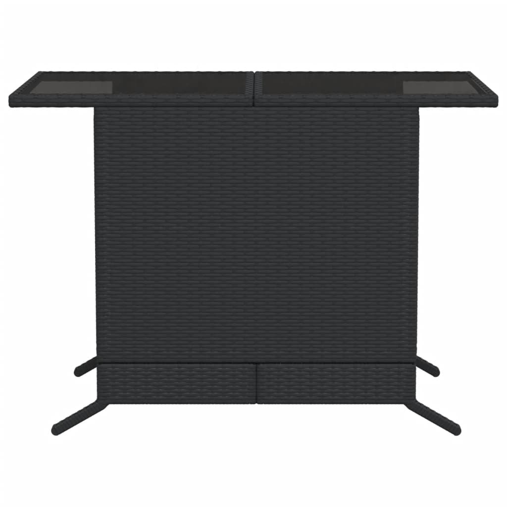 vidaXL Σετ Επίπλων Bistro 3 τεμ. Μαύρο Συνθετ. Ρατάν με Μαξιλάρια