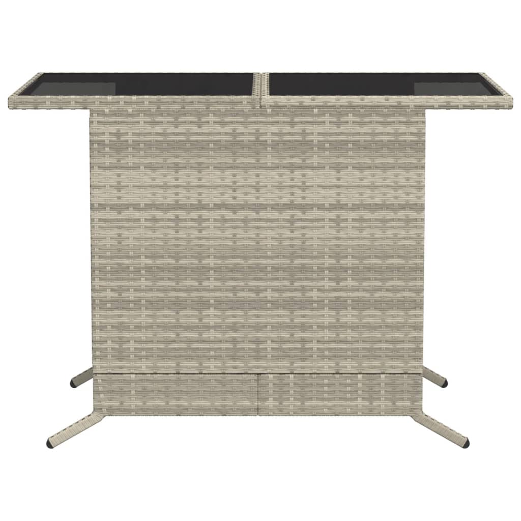 vidaXL Σετ Επίπλων Bistro 3 τεμ. Αν. Γκρι Συνθετικό Ρατάν με Μαξιλάρια