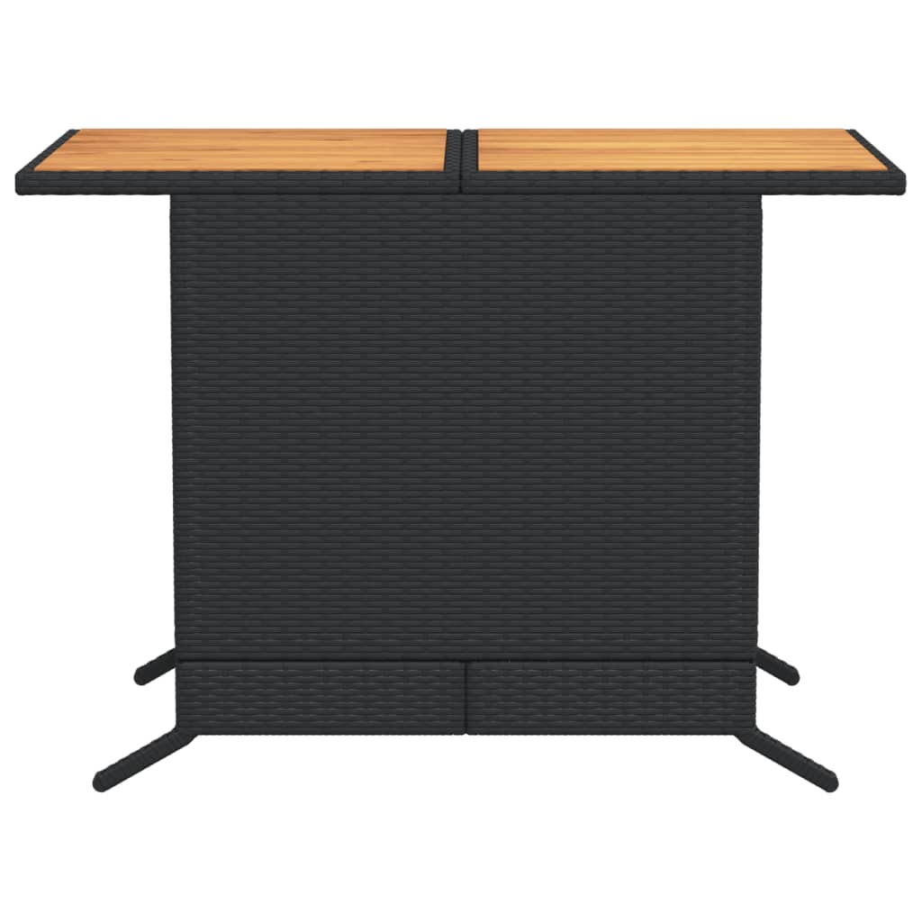 vidaXL Σετ Επίπλων Bistro 3 τεμ. Μαύρο Συνθετ. Ρατάν με Μαξιλάρια