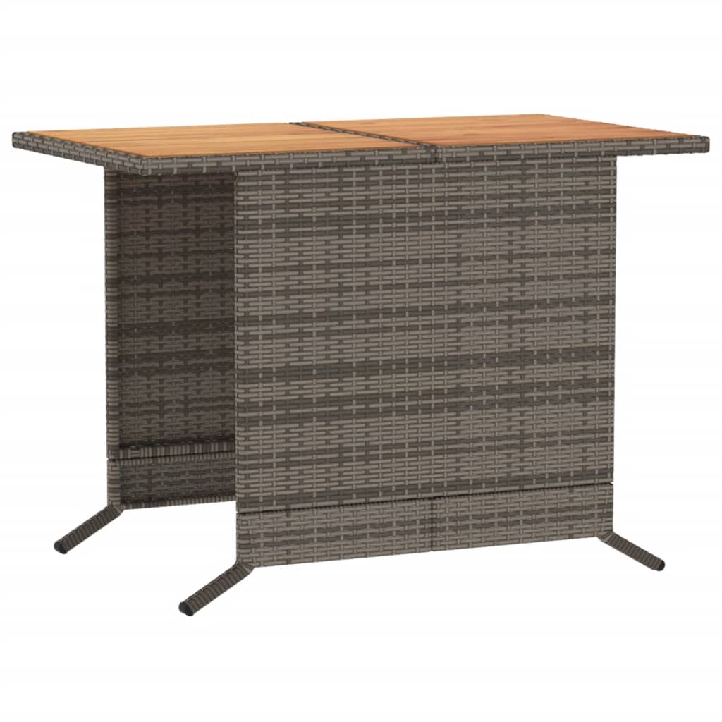 vidaXL Σετ Επίπλων Bistro 3 τεμ Γκρι Συνθετικό Ρατάν με Μαξιλάρια