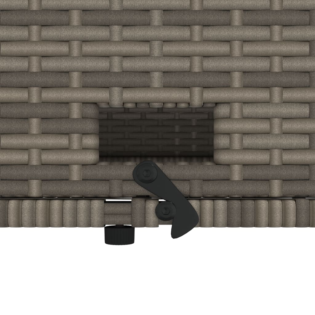 vidaXL Καναπές Κήπου Διθέσιος Γκρι από Συνθετικό Ρατάν με Μαξιλάρια