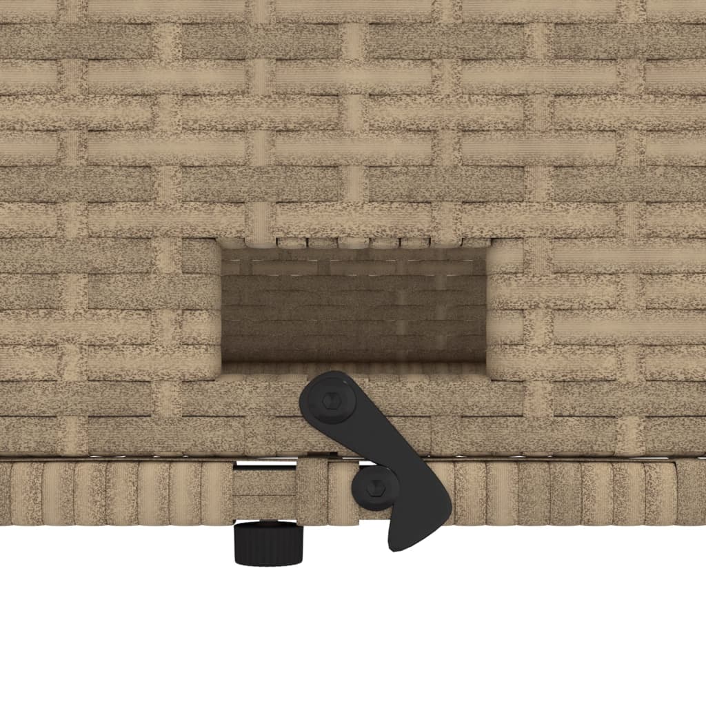 vidaXL Καναπές Κήπου Διθέσιος Μπεζ από Συνθετικό Ρατάν με Μαξιλάρια