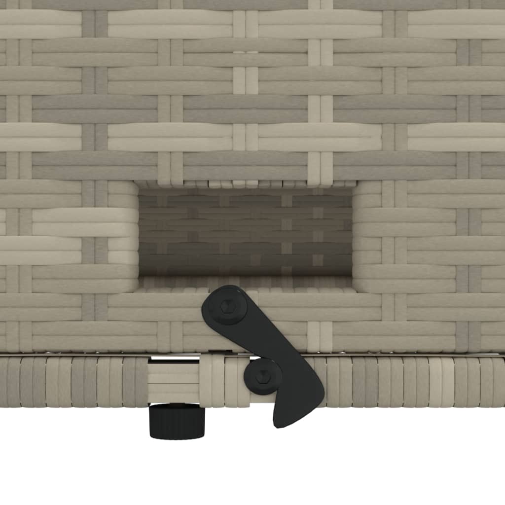 vidaXL Καναπές Κήπου Διθέσιος Αν. Γκρι από Συνθ. Ρατάν με Μαξιλάρια