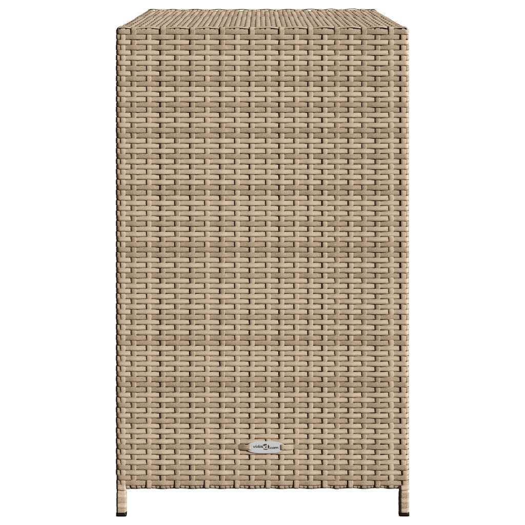 vidaXL Ντουλάπι Αποθήκευσης Κήπου Beige 83x45x76 εκ. Συνθετικό Ρατάν
