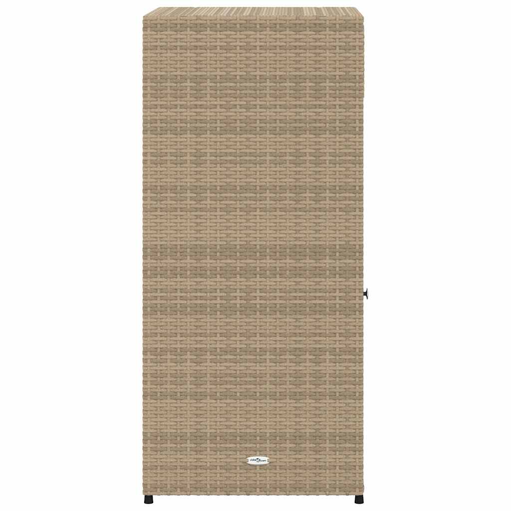 vidaXL Ντουλάπι Αποθήκευσης Κήπου Beige 55x55x111 εκ. Συνθετικό Ρατάν