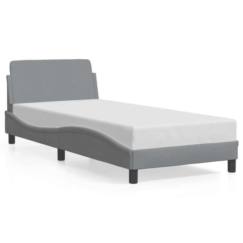 vidaXL Σκελετός Κρεβατιού Dover Αν. Γκρι 80x200 εκ. Υφασμάτινο