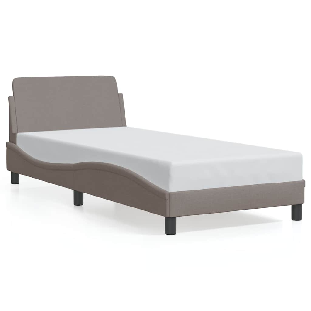 vidaXL Σκελετός Κρεβατιού με Κεφαλάρι Dover 90x190εκ.Υφασμάτινο
