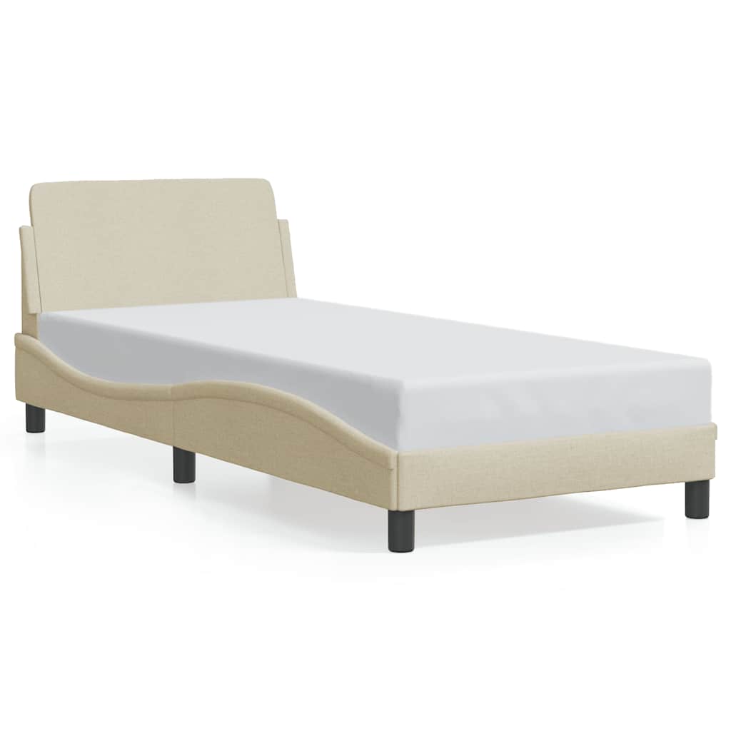 vidaXL Σκελετός Κρεβατιού με Κεφαλάρι Dover 90x190εκ.Υφασμάτινο