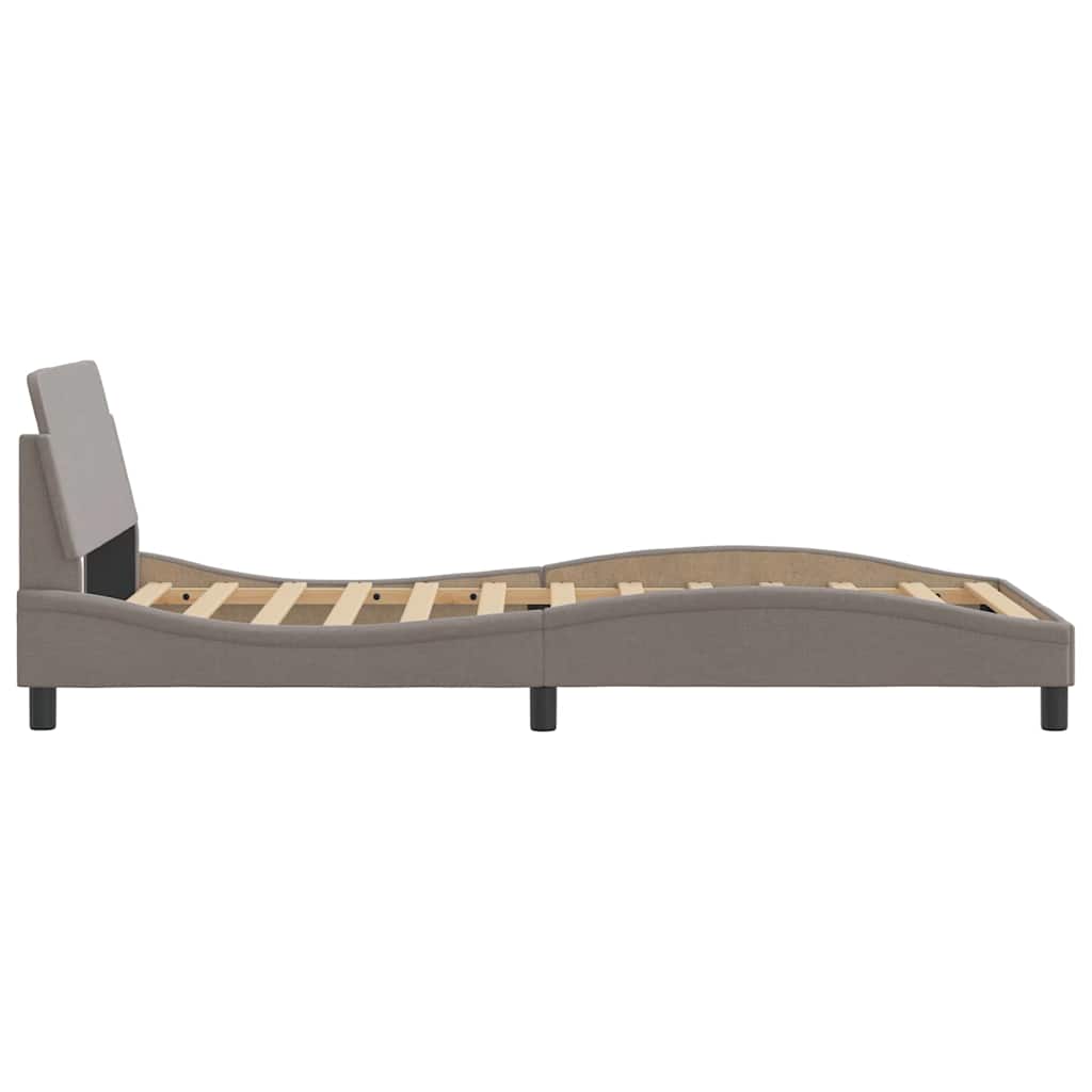 vidaXL Σκελετός Κρεβατιού Dover Taupe 100 x 200 εκ. Υφασμάτινο