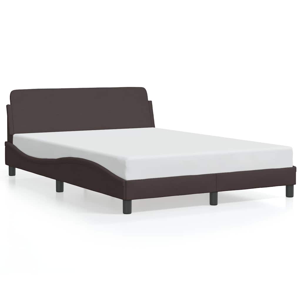 vidaXL Σκελετός Κρεβατιού Dover Σκ. Καφέ 120x200 εκ. Υφασμάτινο