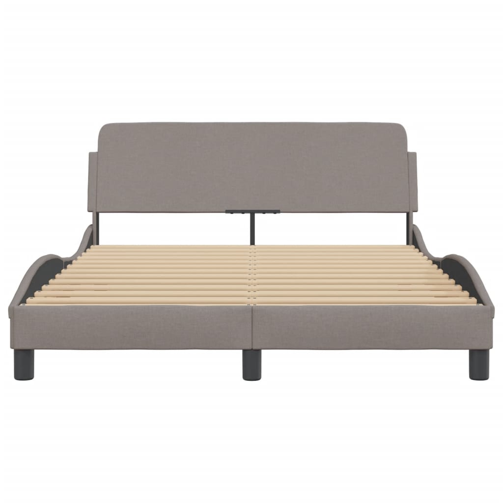vidaXL Σκελετός Κρεβατιού Dover Taupe 120x200 εκ. Υφασμάτινο