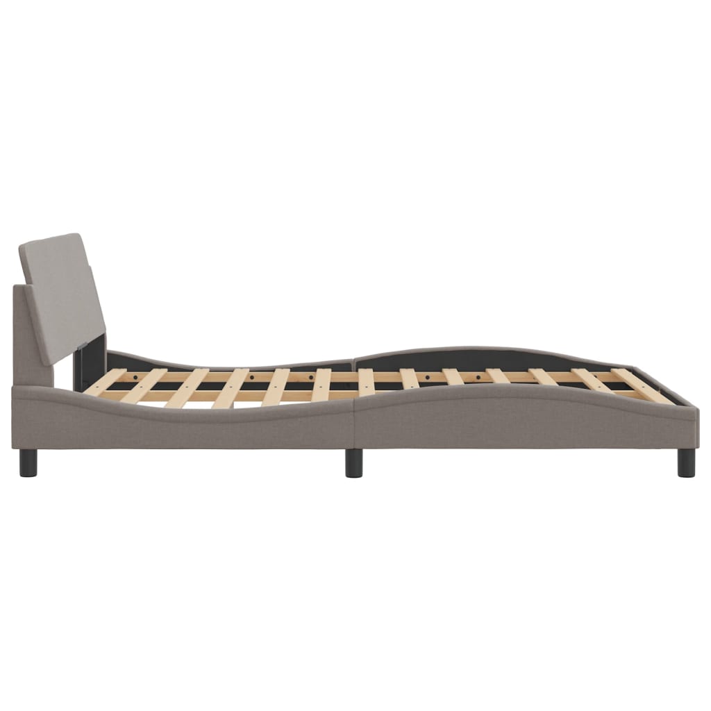 vidaXL Σκελετός Κρεβατιού Dover Taupe 120x200 εκ. Υφασμάτινο